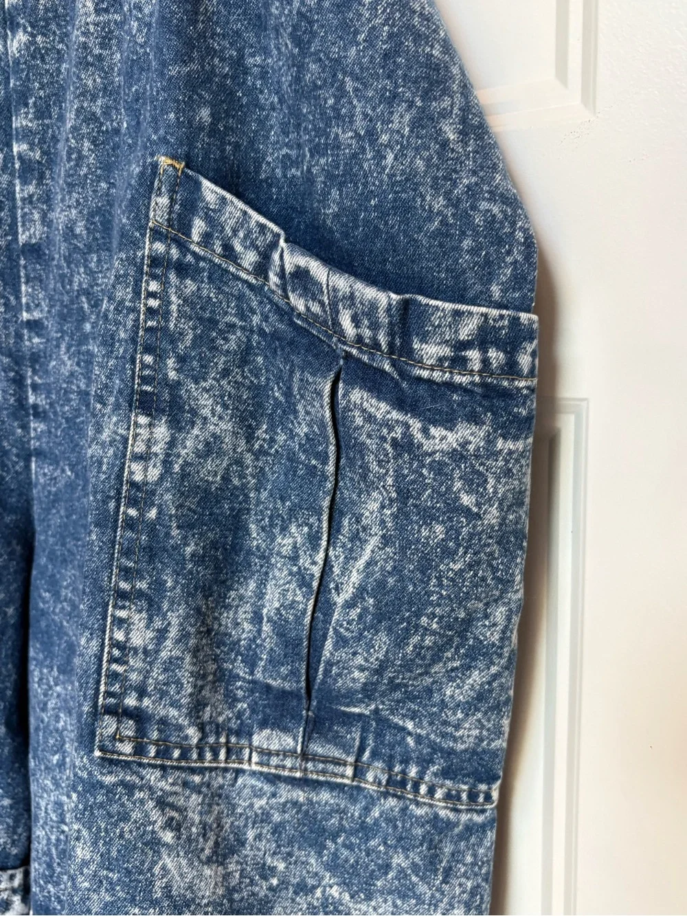 Vintage High-Rise Cherokee Dark Acid Wash Denim Shorts Elastic Waist sz Large